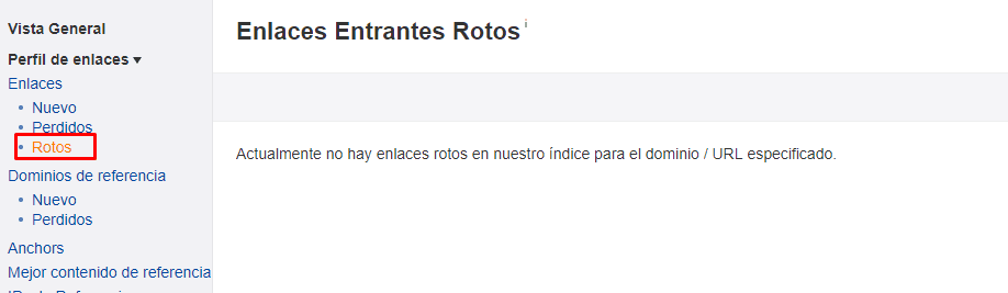 enlaces rotos