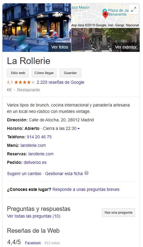 la rollerie google my business