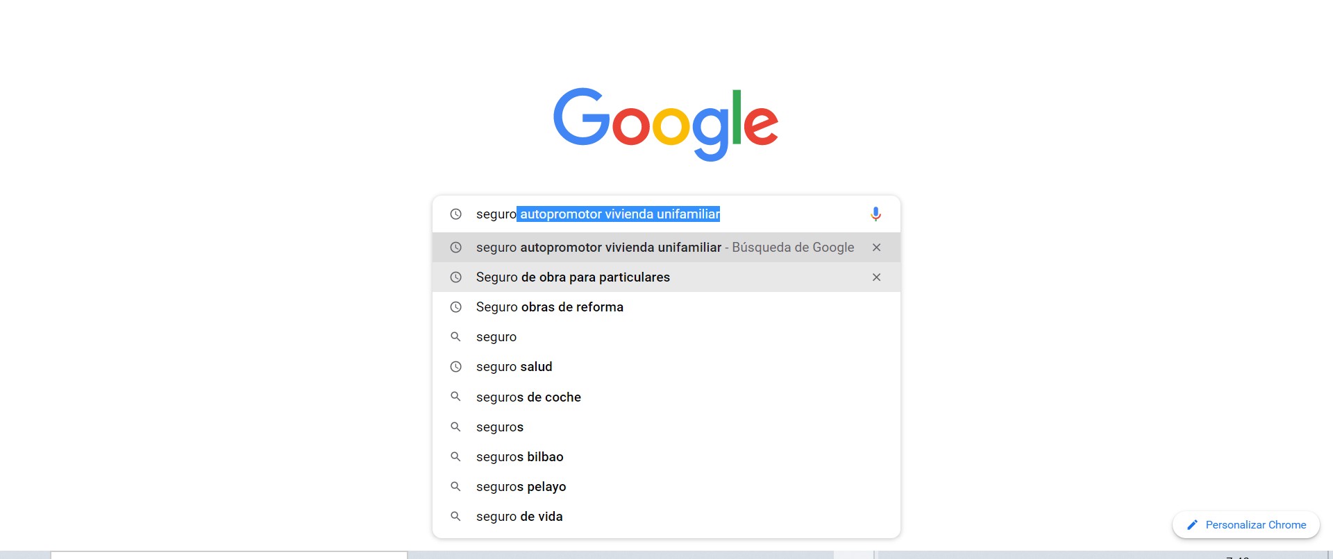 sugerencias de google